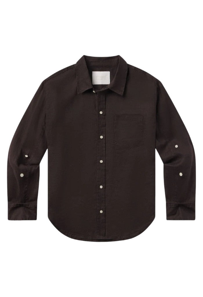 Kayla Shrunken Shirt - Chocolate