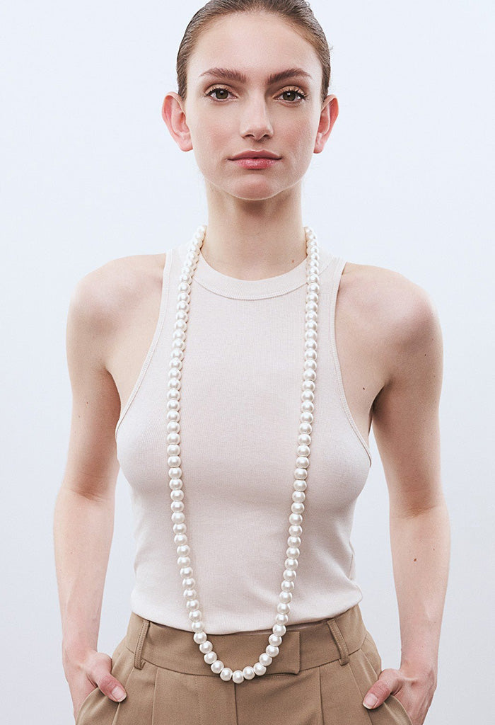 Long Necklace - Pearl