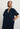 Villu Relaxed long sleeve dress in navy with waist tie 