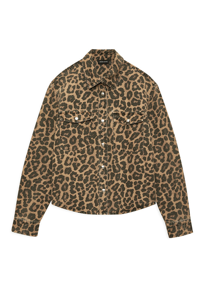 Paxton Shirt -  Black And Brown Leopard