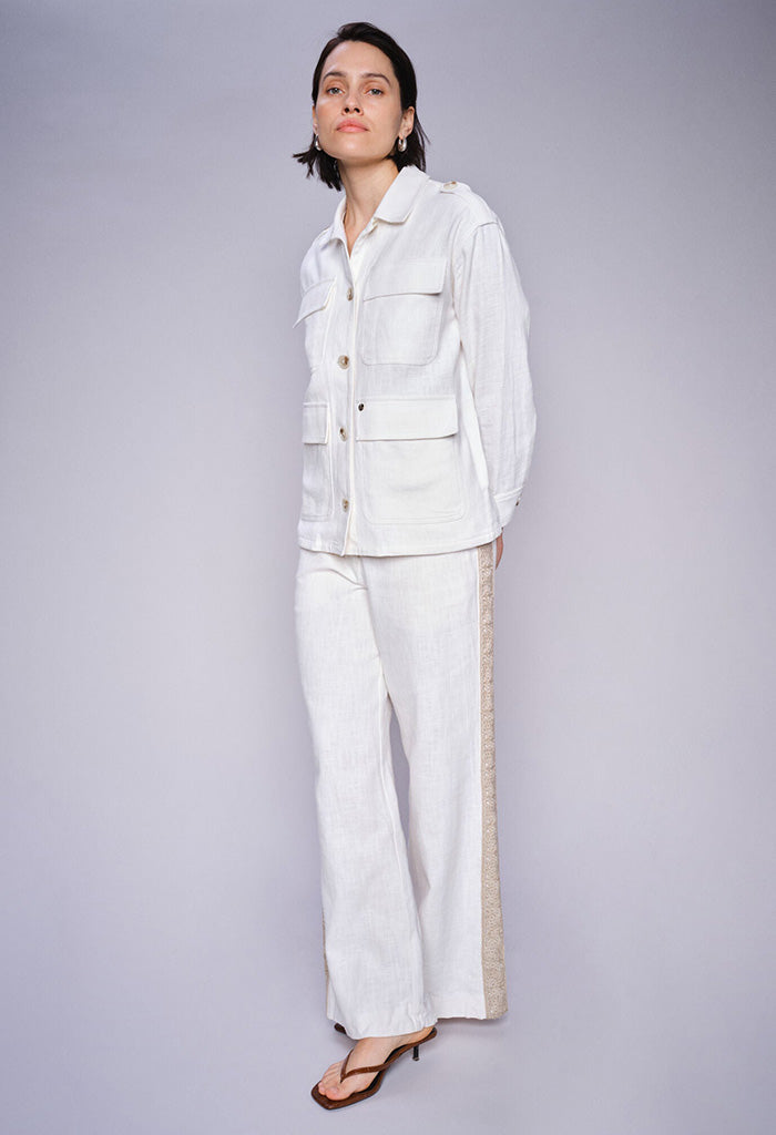 Perri Ramie Pant - Ecru