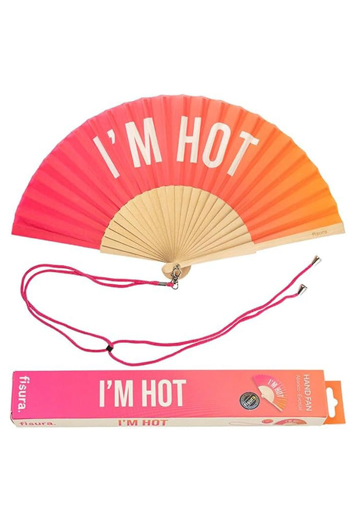 Pink & Orange Hand Fan - I'm Hot