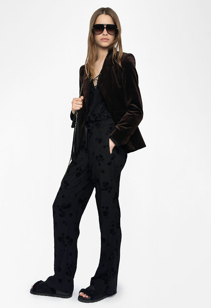 Poma Soft Flock Flowers - Black
