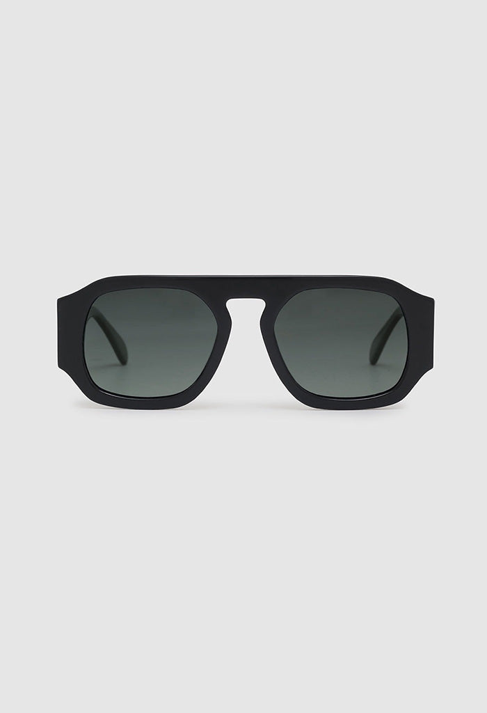 Preston Sunglasses - Black With Green