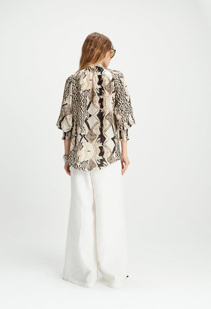 Quilaquina Julieta Blouse - Silver Sand