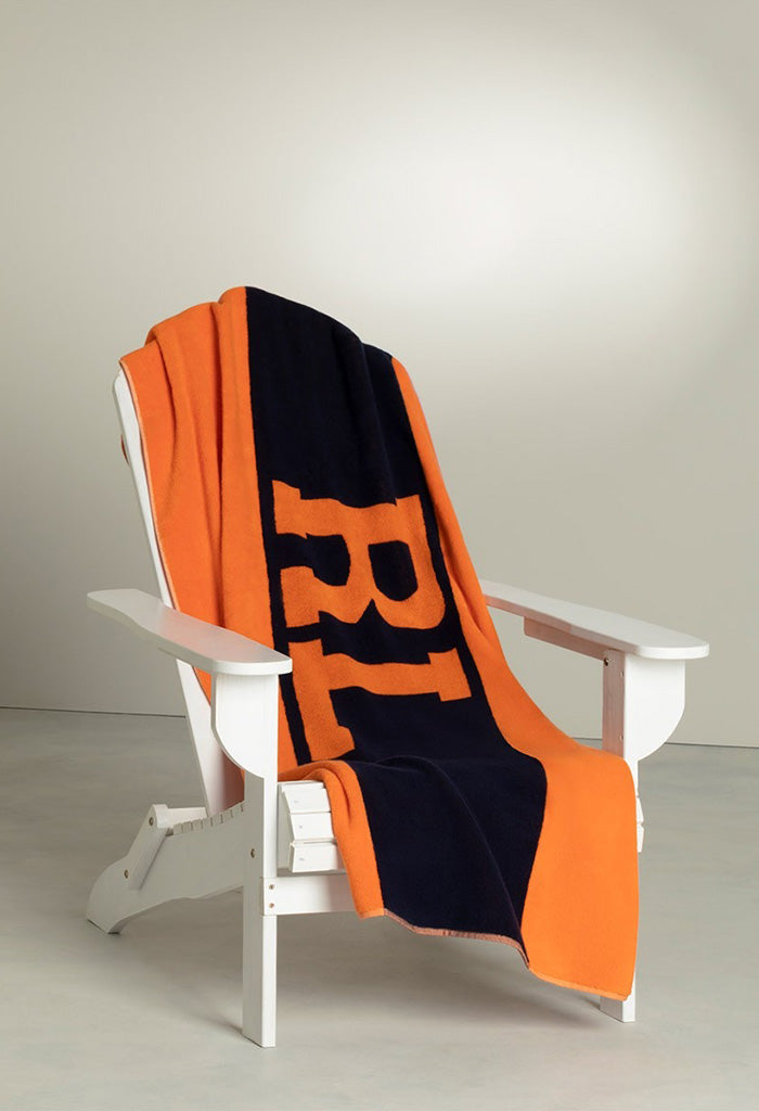 RL Signature Beach Towel - Navy / Orange