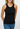 EGI collections cotton racer neck sleeveless top in black