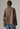 Wrap style wool jacket with button in walnut