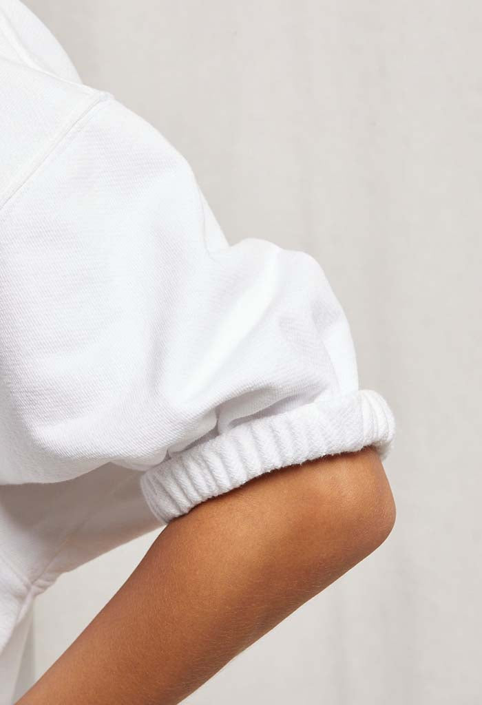 Rebecca Puff Sleeve Sweatshirt - White