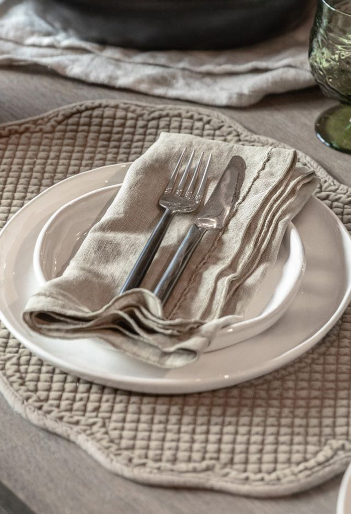 Rena Quilted Placemat - Khaki