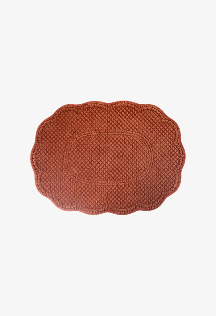 Rena Quilted Placemat - Rust