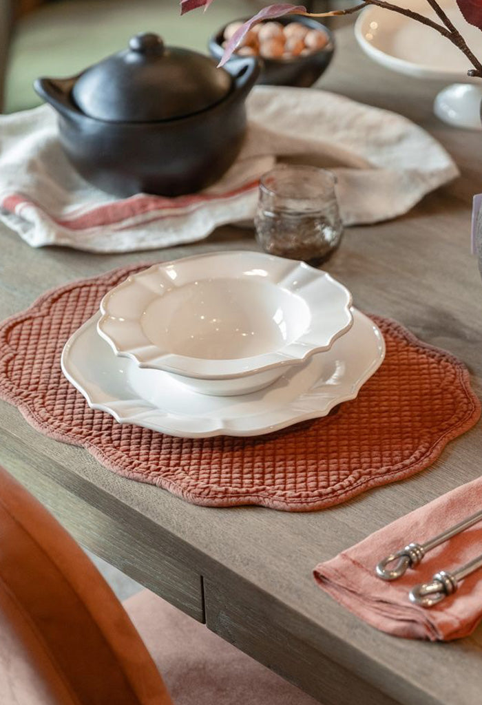 Rena Quilted Placemat - Rust