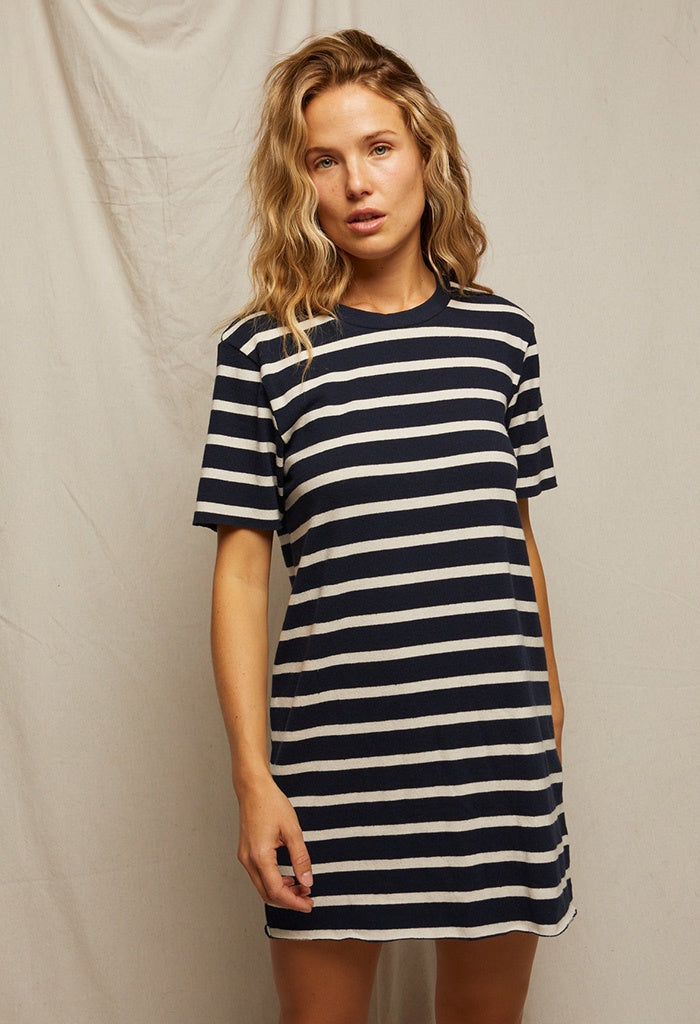 Rhett Striped Dress - Navy/Natural