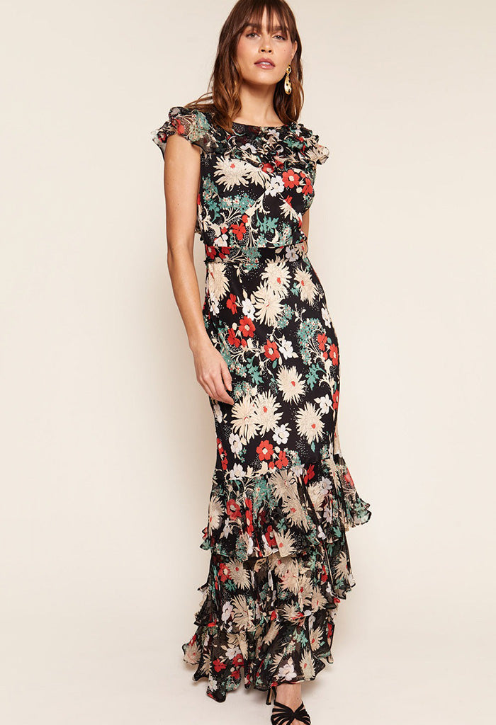 Rio Dress - French Floral Black