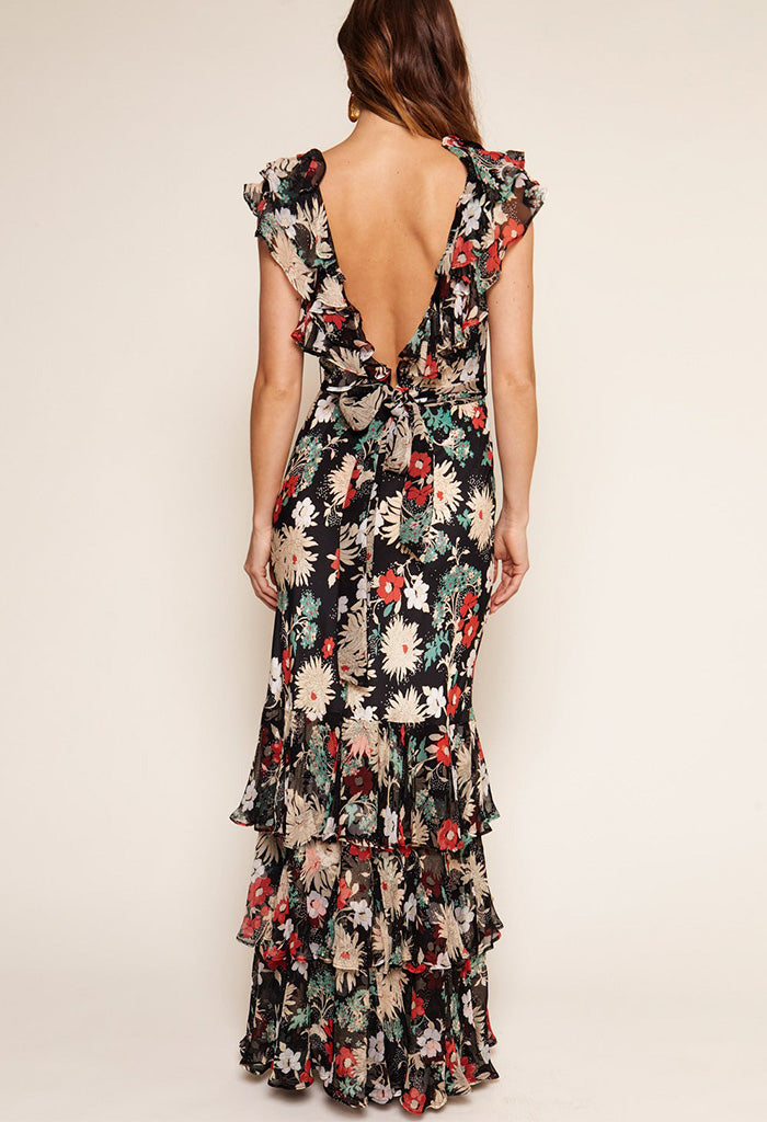 Rio Dress - French Floral Black