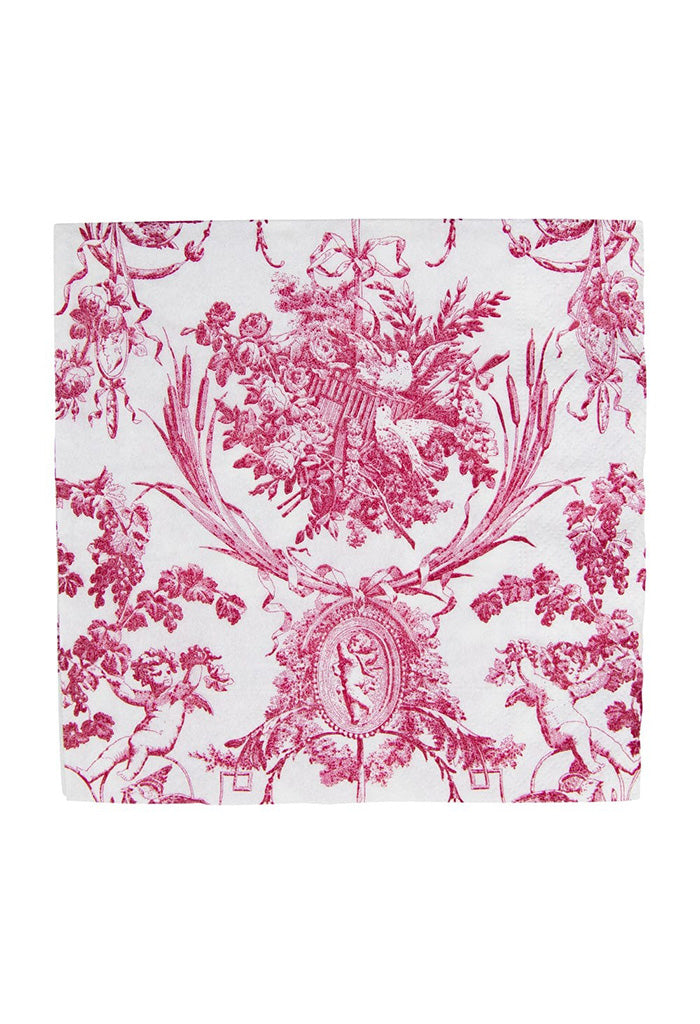 Romantic Toile Rose Luncheon Napkins