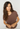 Brown Cotton mos mosh short sleeved T-shirt with round neckline 