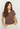Brown Cotton mos mosh short sleeved T-shirt with round neckline 
