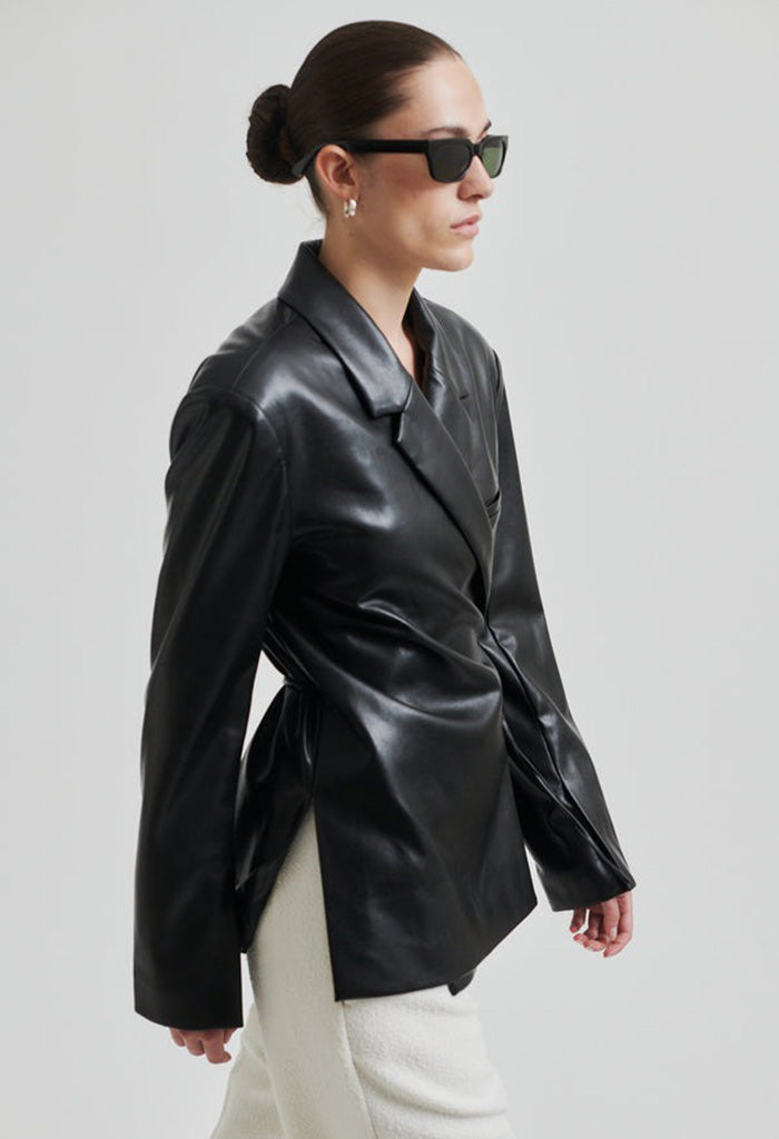 Seema Wrap Blazer - Black