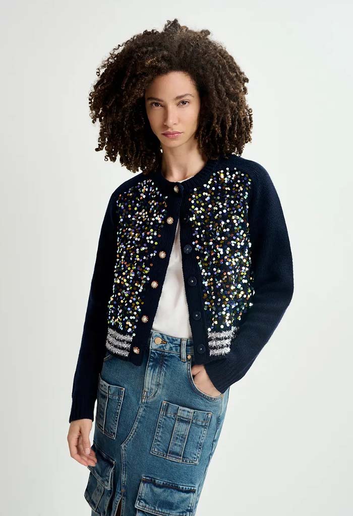 Sequin Embellishment Cardigan