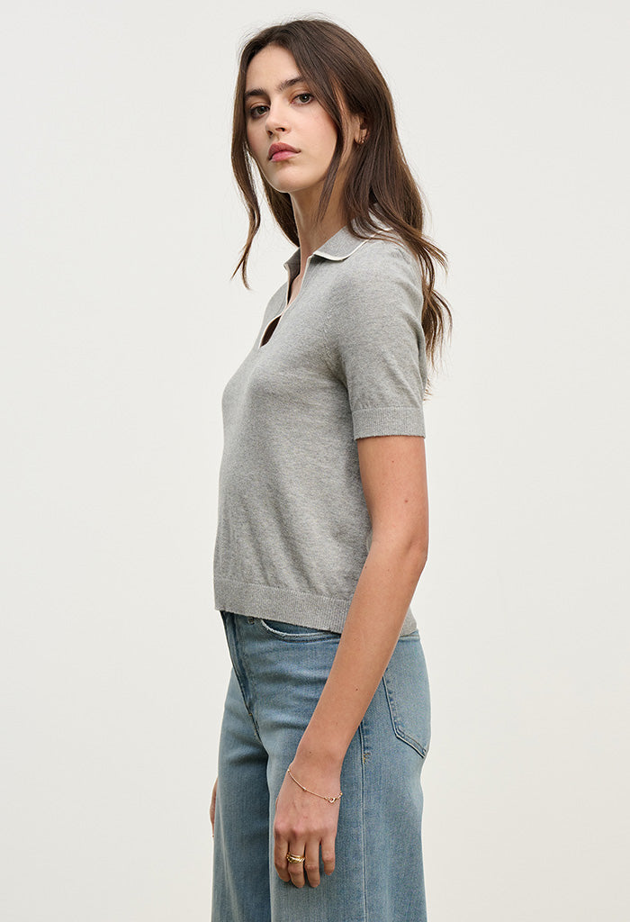 Abela Polo - Heather Grey