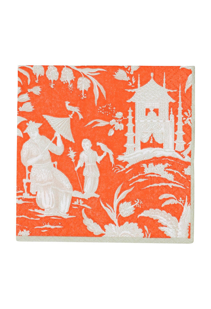 Silk Road Toile Mandarin Cocktail Napkins