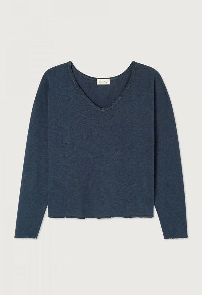 Sonoma Long Sleeve V-Neck T-Shirt - Vintage Navy Blue
