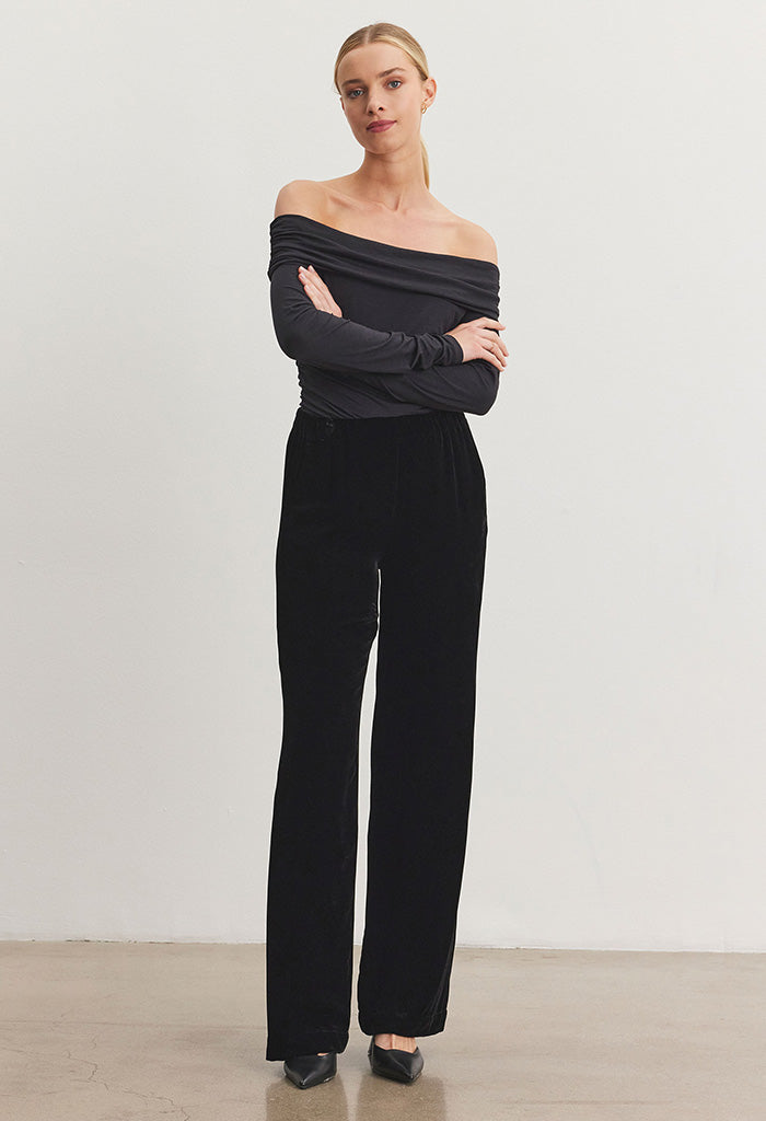 Sorine Velvet Pants - Black