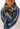 Inoui Large square scarf dark green and navy blue with sea creatures 