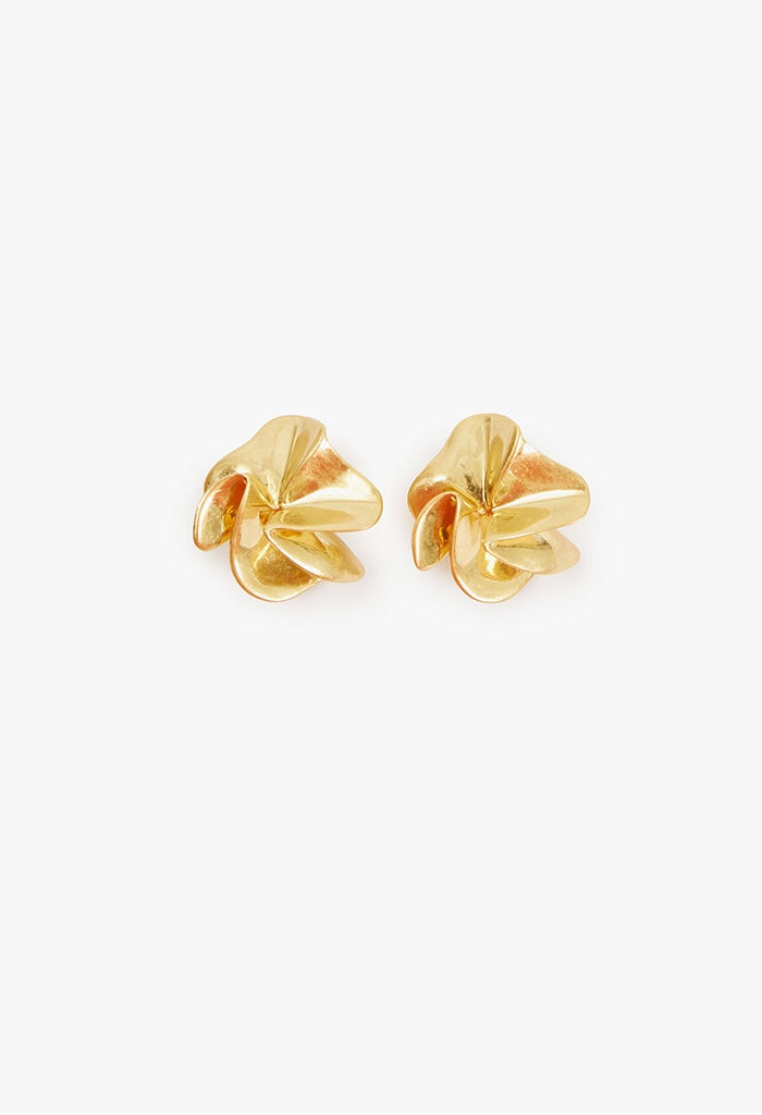 Statement Stud Earrings - Vintage gold