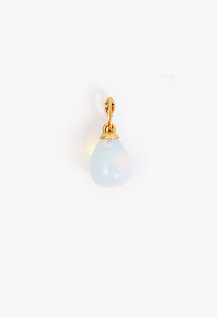 Stone Drop Charm - Opal