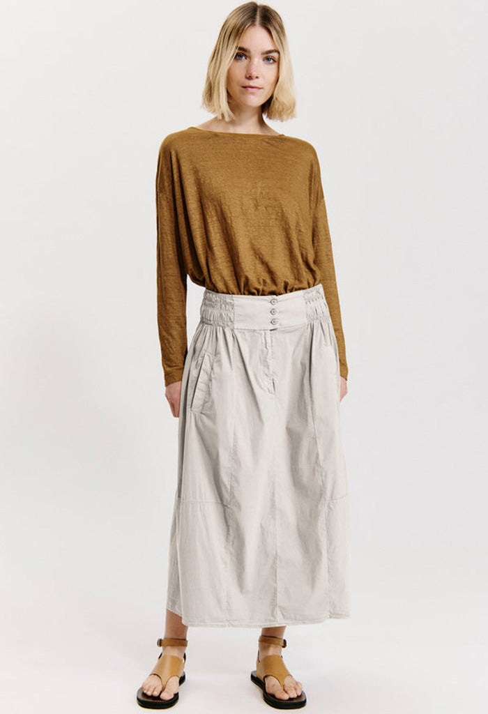 Strech Poplin Skirt - Sand