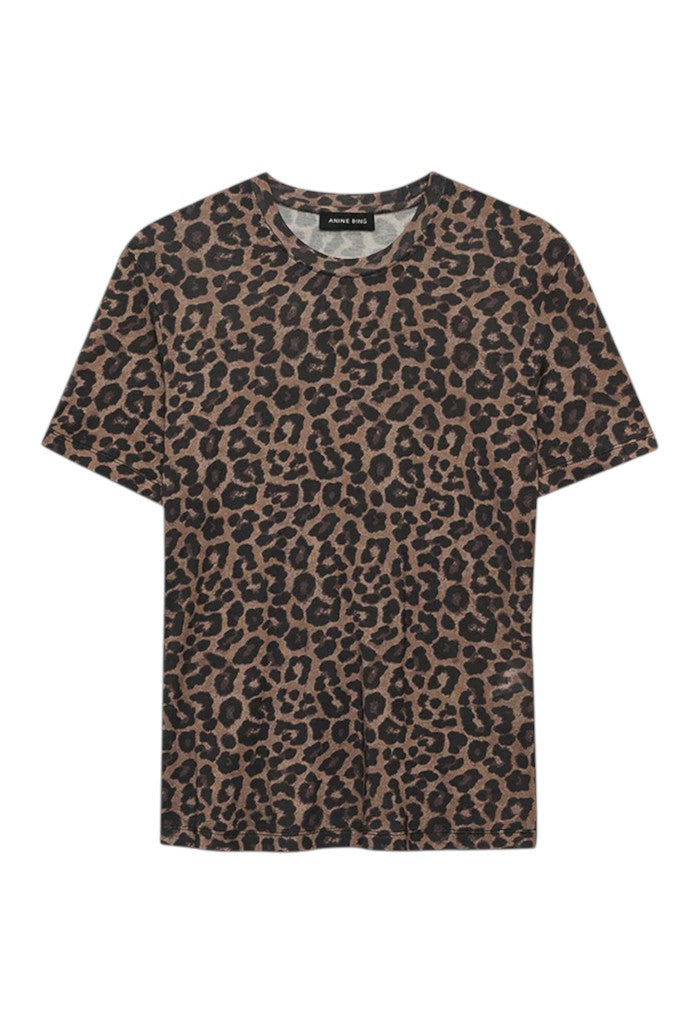 Sylvie Tee - Black And Brown Leopard