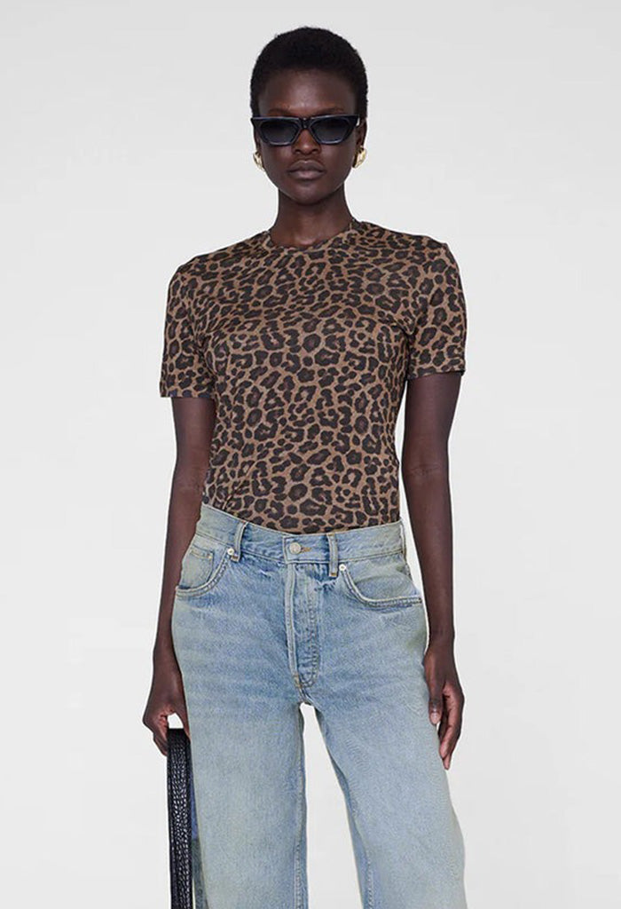 Sylvie Tee - Black And Brown Leopard