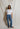 Tabitha linen collared cropped polo tee - White