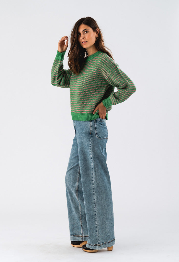 Terry Knit Jumper - Green