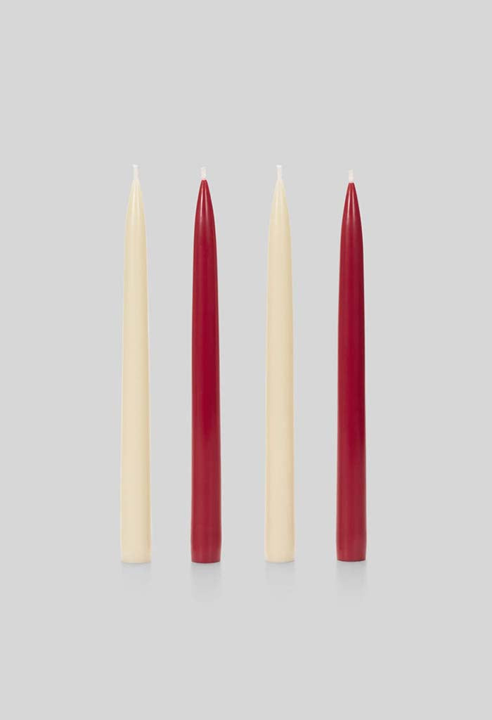 The Red Stripe Candles