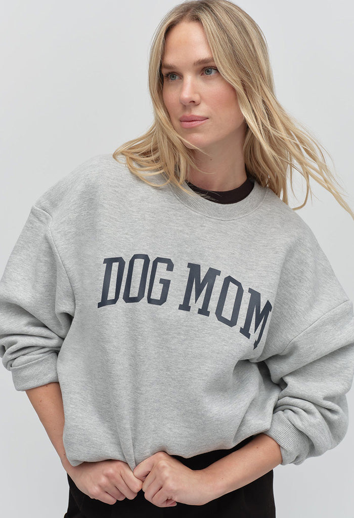 The Dogs Mum Sweatshirt - Heather Grey/Navy
