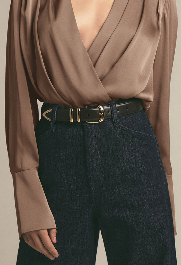 The Jordan Belt - Brown/Gold
