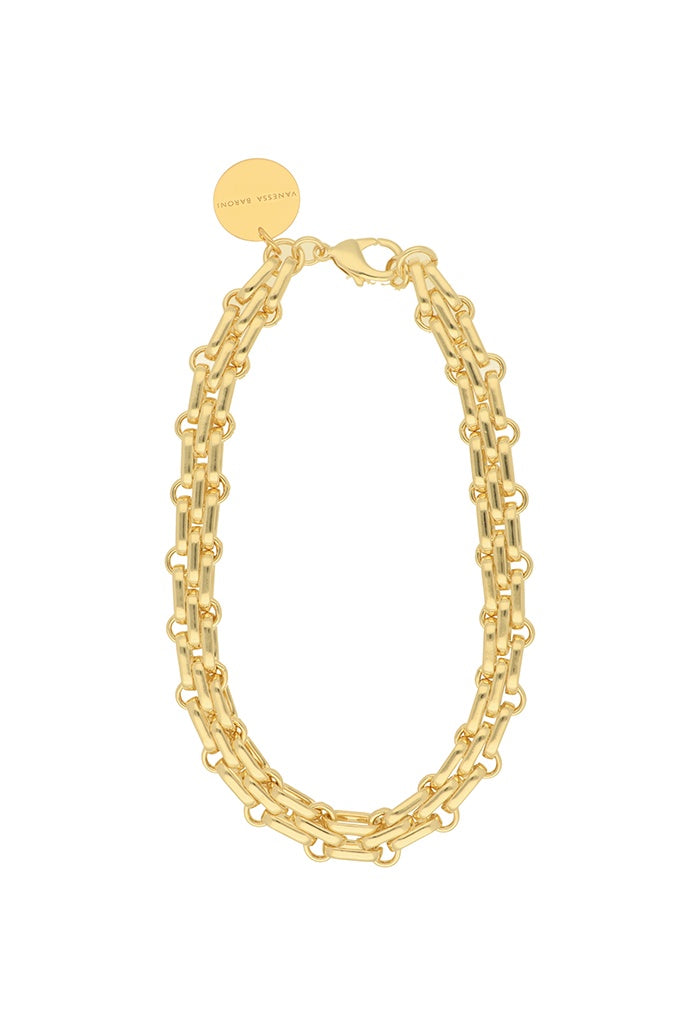 Three Layered Necklace - Gold