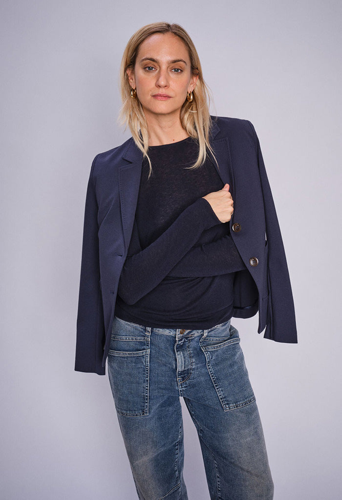 Viga Charm Blazer - Salute Navy