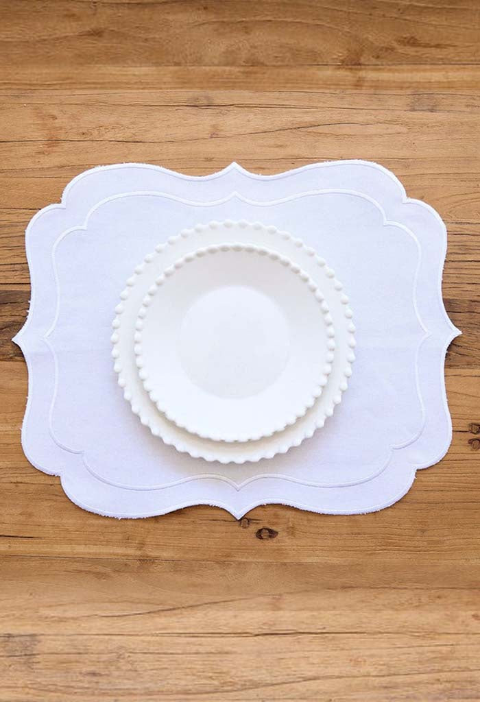 Visconti Placemat White (Set Of 6)