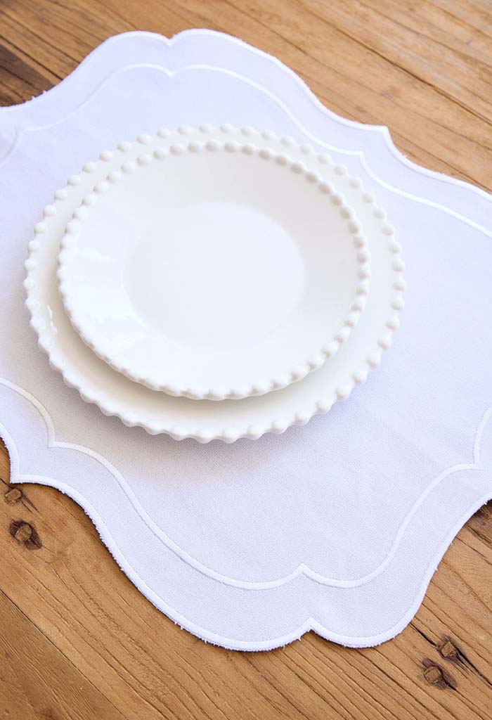 Visconti Placemat White (Set Of 6)