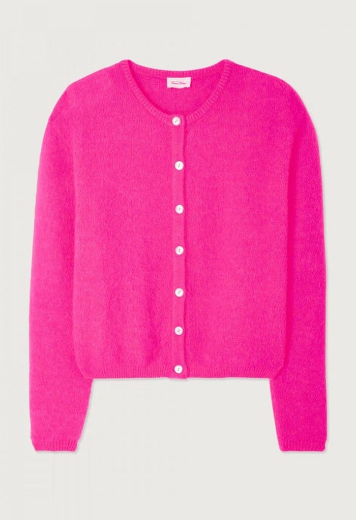 Vitow Cardigan - Fluro Pink Melange