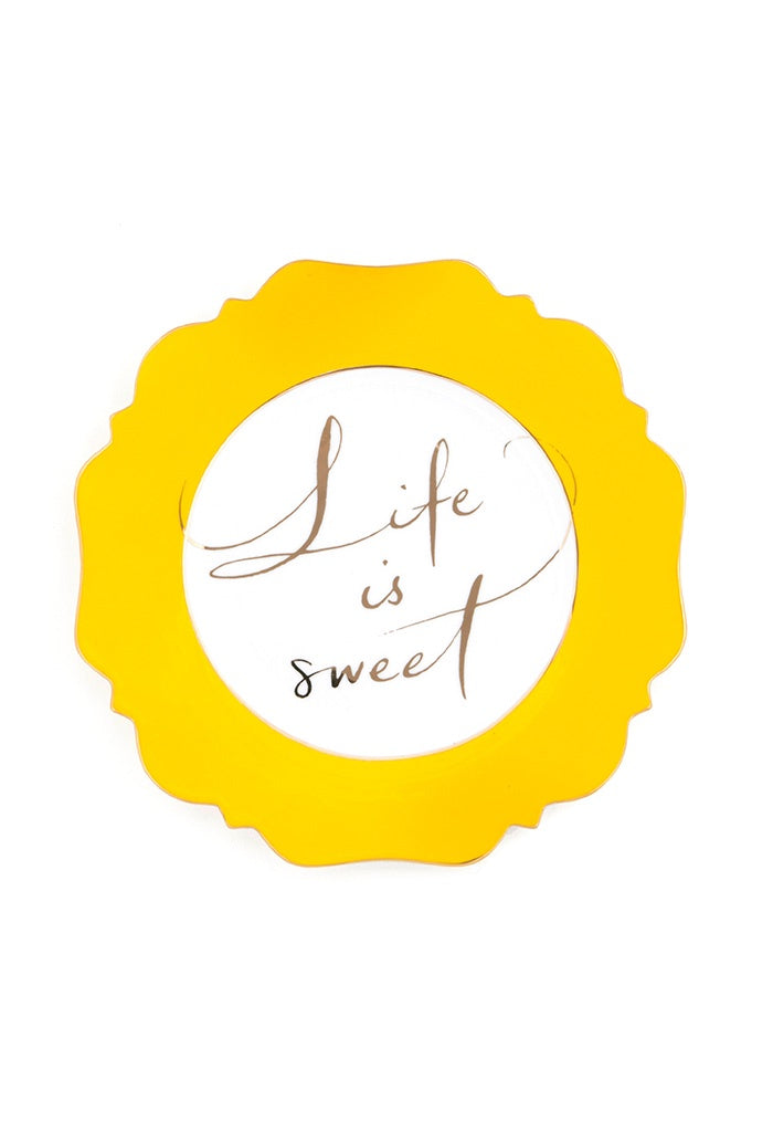 Yellow ‘Life is Sweet’ Side Plate