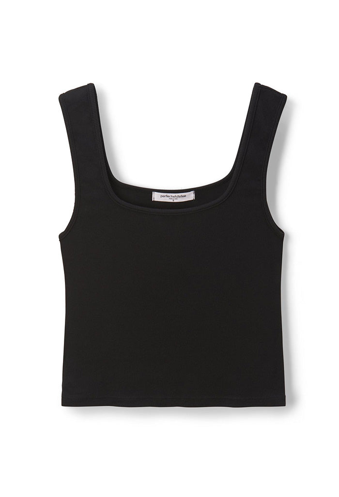 kaitlyn Rib Tank - True Black