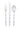 3 Piece Thin Bamboo Cutlery Set - Silver