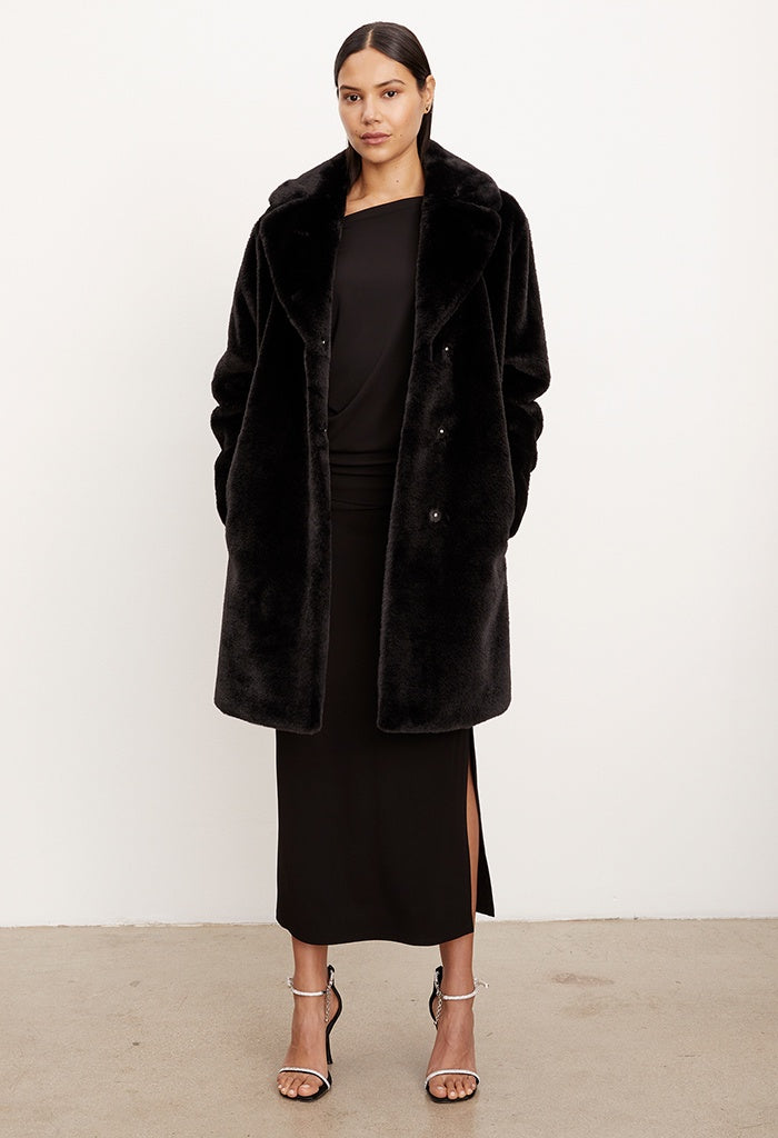 Evalyn Long Faux Fur Coat