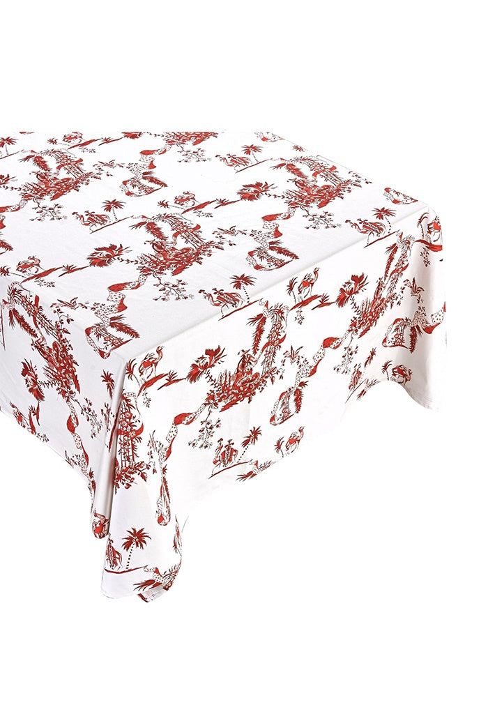 Red Toile Tablecloth
