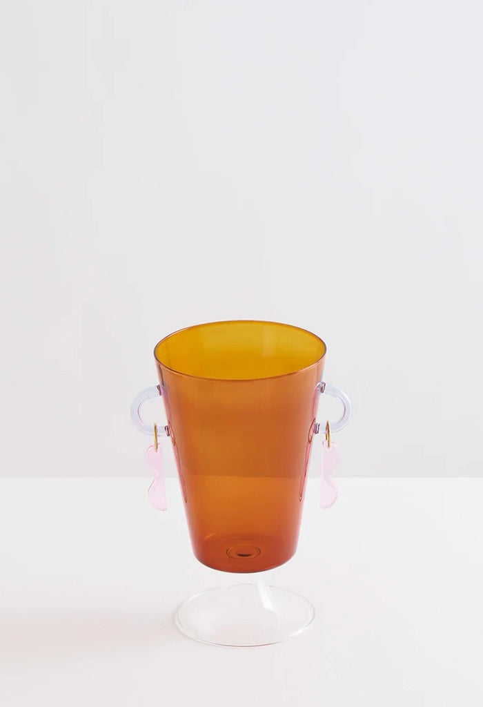 Happy Vase - Amber/ Pink/ Clear